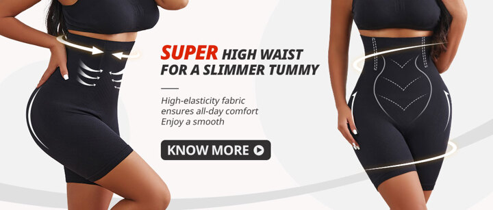 FLARIXA 1pc Seamless High Waist Tummy Control Shapewear Shorts Waist Trainer Body Shaper For Women Flat Belly Shaping Panties Butt Lifting Abdominal Control Postpartum Underwear p 43073242
