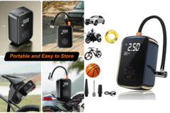 CARSUN Mini Portable Car Air Compressor 150PSI Tire Pressure Detection LED Lighting Small Size High Power Electric Intelligent Tire Inflator Pump For Motorcycle Bicycle Car Ball Note Wired Models Without Batteries The Product Can Not Be Type Of Air Nozzle Please Buy Carefully  p 45302866