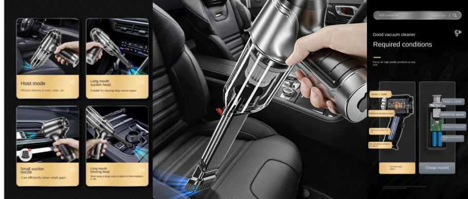 SUITU 2 In 1 Portable Car Vacuum Cleaner Car Cleaning Supplies Mini Cordless Handheld Vacuum Cleaner Rechargeable Blow Suction All In One For Home Car Large Suction Household Vacuum Cleaner And Dust Remover Home Office Vacuum Cleaner For Car Keyboard Office Home Pet Hair Black Holiday Gift p 30499228