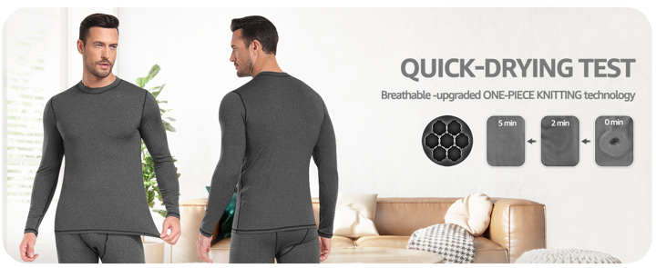 UNIQUEBELLA Boyfriend Style Men s Thermal Underwear Set Long Johns With Thermal Lined Winter Base Layer For Cold Weather Keep Warm Outdoor Skiing Top Bottom p 42809913