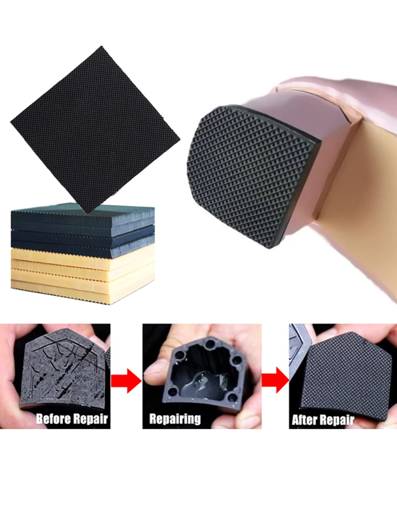 10pcs 20pcs Rubber Shoe Soles Replacement Shoe Repair Patches For High Heels Sandals Outsole Non Slip Shoe Bottom Protector Heel Pad Wear Resistant Self Adhesive Shoe Sole Patch 1mm Thickness Caution For Sensitive Buyers  p 46661777
