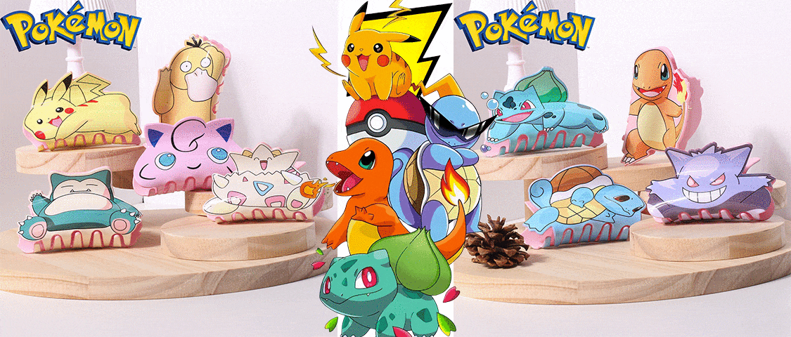 pocket monsters Hair Claw For Women Cartoon Hair Clip For Girls Fashion Hair Crab Clip Ladies Elegant Head Accessories Hair Clips Hair Jaw Clip Hair Clamps Hair Clutch Hair Catcher Clip p 42149629
