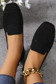 Women Knitted Flat Loafers Comfortable Square Toe Slip On Shoes Breathable Mom Shoes For Spring And Autumn Valentines p 32822362