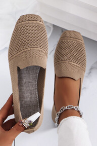 Women s Knitted Flat Shoes Comfortable Square Toe Loafers Breathable Mom Shoes For Spring And Autumn p 35551531