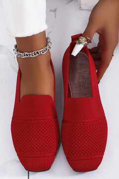 Women s Knitted Flat Loafers Comfortable Square Toe Dolly Shoes Breathable Mother Shoes For Spring Autumn p 35553504