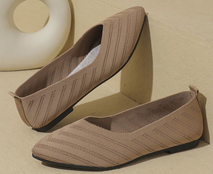 Women s Flat Pointed Toe Knitted Mesh Casual And Comfortable Mesh Shoes p 36182337