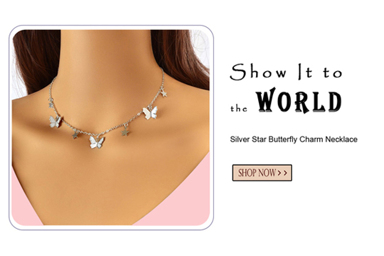 Star Butterfly Charm Necklace p 10982456