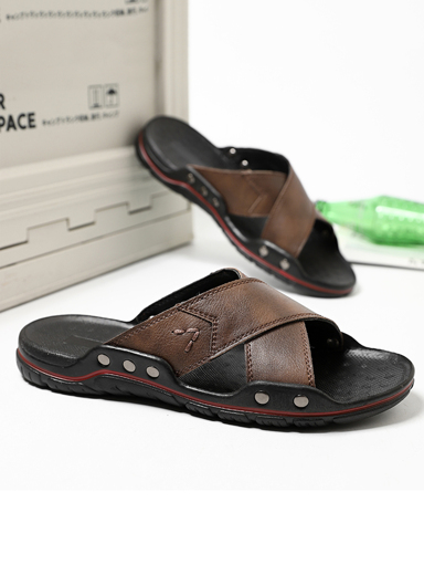 Casual Retro Simple Beach Vacation Personality Fashion Men Daily Travel Daily Wear Home Outdoor Spring Summer Autumn Black Brown Lightweight Non Slip Ventilation Process Men s Slippers p 33385454