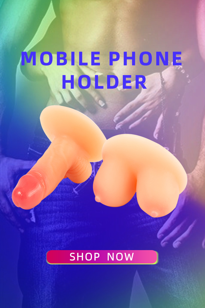 2pcs New Silicone Mini Dildo Small Boobs Erotic Ornament Cell Phone Holder p 46089992