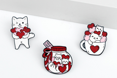 4pcs Love Cats Brooches Cute Animals Badge Enamel Lapel Pins Cartoon Jewelrys Creative Accessories Gifts Lover Heart Couple Happniess p 48294469