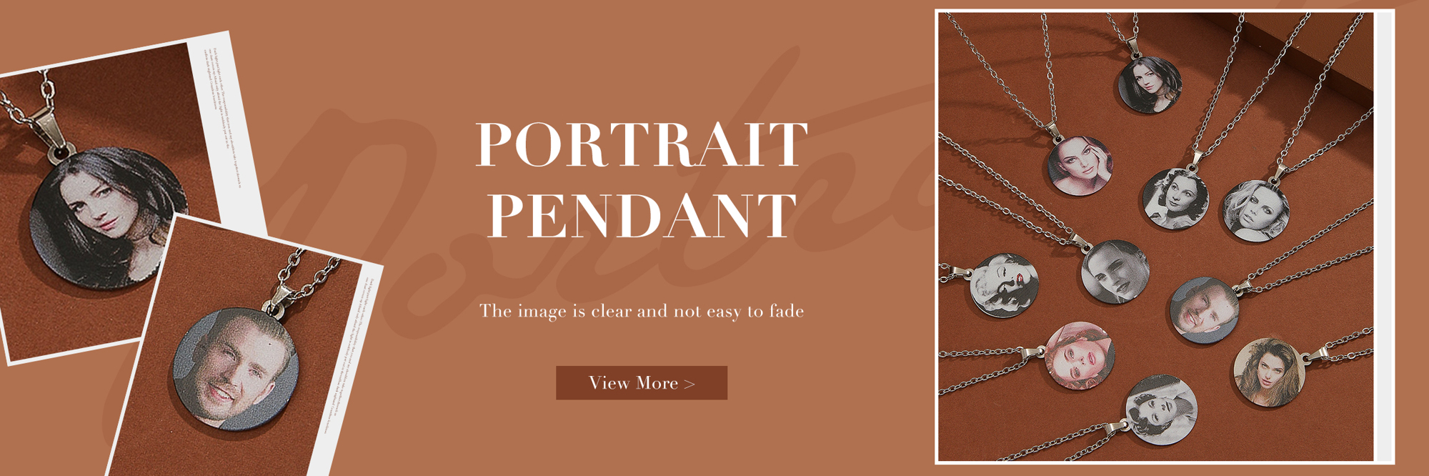 1pc Stainless Steel Personalized Pendant Necklace With Customized Photo Minimalist Celebrity Portrait Charm Necklace Durable Colorfast p 48178998
