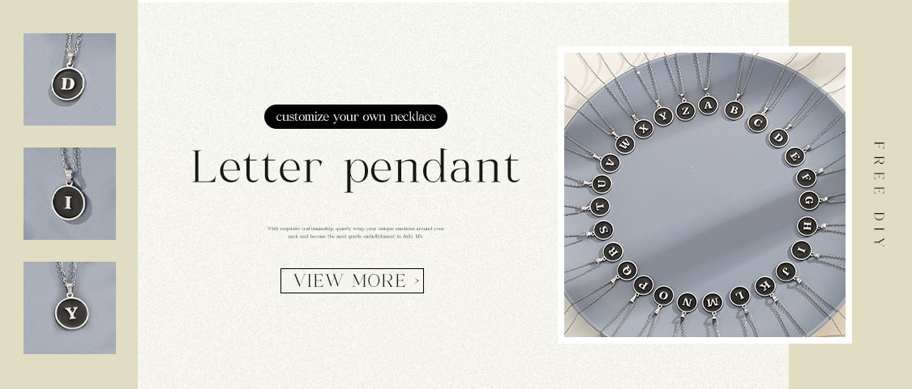 Letter Graphic Round Charm Necklace p 13982820