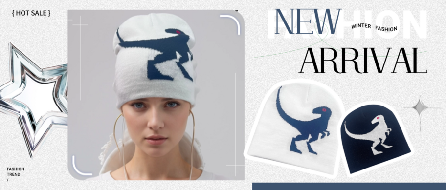 1pc Boys Dinosaur Embroidery Cap And Visor Hat Autumn And Winter Windproof And Warm Knitted Hat p 48533614