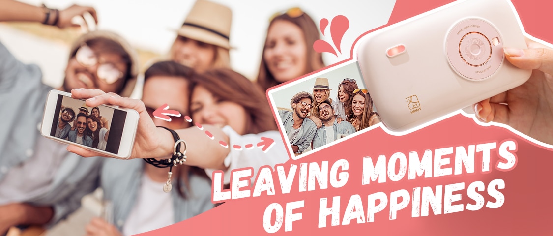 HPRT HPRT Photo Printer 2x3 Mini Portable Color Photo Printer With 10pcs Photo Paper Wireless Connection To Smartphones Compatible With IOS Android Small For Phones Parties Travel Capture Moments Pink p 43026339