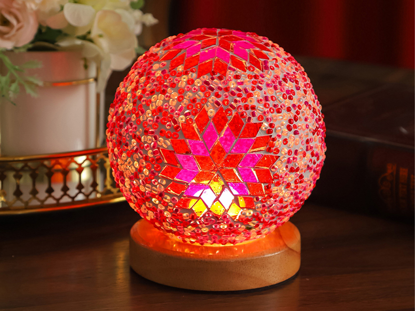 Bohemian Night Light Mosaic Glass Home Decor Bedroom Table Lamp With High Level Ambient Party Atmosphere p 47931765