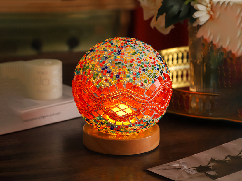 High Quality Mosaic Baroque Glass Night Light Home Decor Bedside Art Gift p 47933253