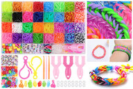 15pcs 18pcs 40pcs Mixed Style Color Rubber Band Bracelet Set Elastic Rubber Bands Loom Kit Bracelet Making Kit Weaving DIY Craft Gifts Loom Bands Set p 34313585