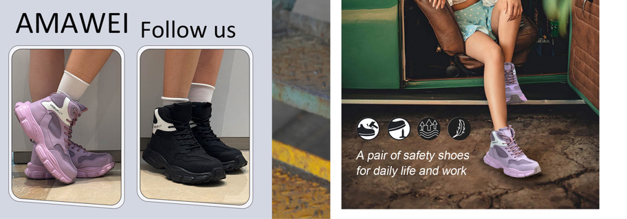 1 Pair Fashion Steel Toe Shoes For Women Wear Resistant Vandal Proof And Puncture Resistant Safety Sneakers Comfortable Lightweight Work Trainer Dual Use For Work And Life Houseware Construction Site Gardening p 42769180