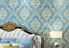 3D Embossed Damask WallPaper European Style Modern Minimalist Bedroom TV Background TV BackgroundCafe Hotel Restaurant 1 7ft 31 16ft Non Woven Non Pasted Wallpaper p 50424729