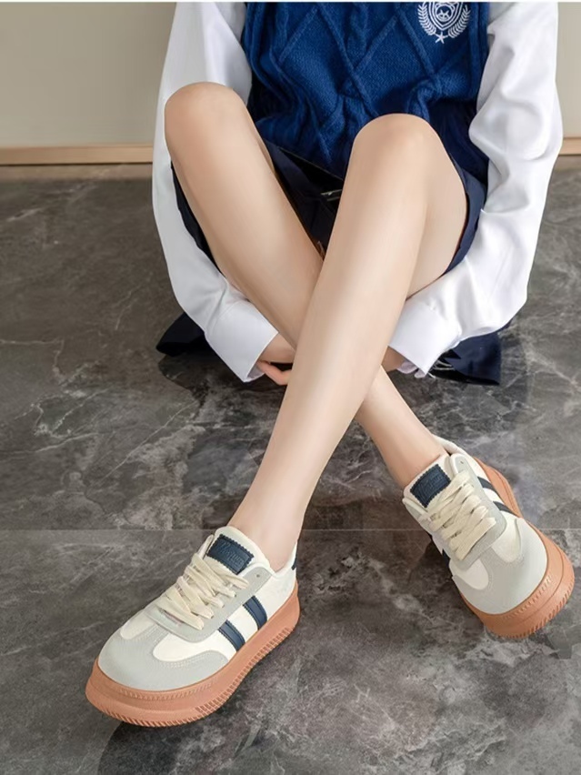 2025 Spring Autumn New Ins Korean Style Casual Thick Sole Sneakers Fashion White Shoes Versatile Student Sports Shoes For Women p 52123221