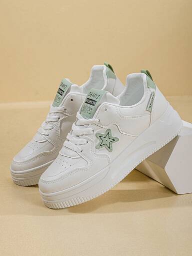 2025 Thick Sole Small White Sneakers For Petite Women Versatile Lace Up Platform Shoes Popular Autumn Winter Fashion p 50842426