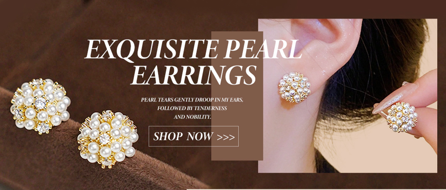 topshiny 1pair Fashion New Pearl Floral Earrings Elegant Luxury Feel Jewelry For Women p 32289706
