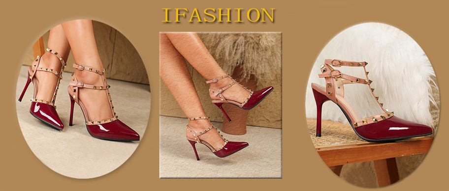 Women High Heel Pumps Studded Stiletto Pointed Toe Elegant Fashion New Sexy Lemon Charm Sandals 4in 10cm Heels Suitable For Summer Dress Party Date Size 3 3 5 4 4 5 5 5 5 6 6 5 7 7 5 8 p 46112620
