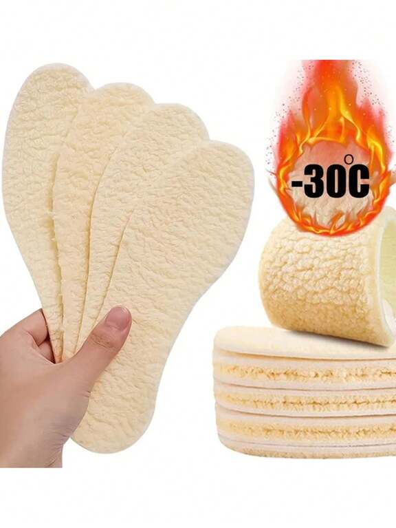 1 Pair Unisex Winter Thermal Lined Insoles Alpaca Wool Felt Sheepskin Insoles Natural Lining Insoles For Men Women Soft Wool Thick Insoles Thermal Inserts For Running Sports Boots Cold Weather Shoes Great Gift For Winter Sports Enthusiasts p 46863786