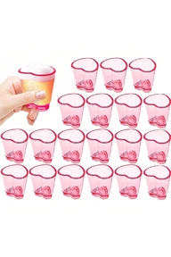 6 12pcs Heart Shaped Shot Glasses Set Mini Cute Bar Accessories 1 5 Oz Suitable For Lemon Liqueur Vodka Aperitif Dessert Espresso Tequila Blanco Ideal For Valentine s Day Weddings Parties Decor Centerpiece p 44883935