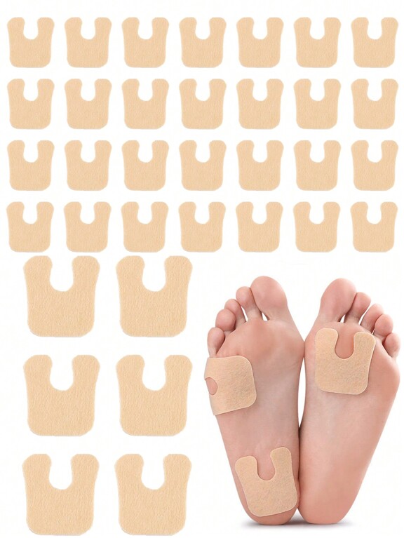 40pcs 20pairs U Shaped Felt Pads Self Adhesive Forefoot Pads To Protect Calluses From Shoe Friction Soft Protector For High Heels Anti Slip Absorbent DIY p 51323967