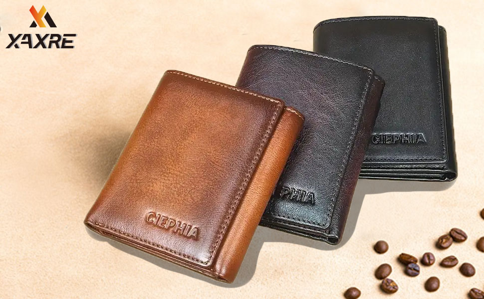 XAXRE 1pc Men s Top Layer Leather Trifold Wallets With ID Window RFID Blocking Genuine Leather Wallet Large Capacity With Flip Out ID Holder For Men Made Of Genuine Leather Suitable For Everyday Use Perfect Gift For Father s Day Businessmen Suitable For Teen Summer Casual Outdoor Athletic Or Vacation Travel Or Graduation Gifts Or Birthday Dress Accessories p 52118428