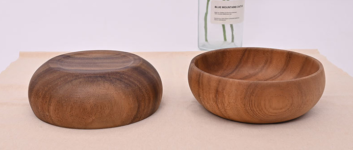1pc Japanese Style Large Wooden Bowl Round Anti Hot Insulated Dining Salad Bowl Kitchen Christmas Gift p 34519781