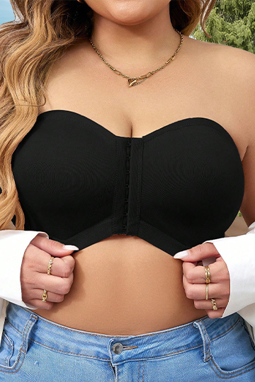 Plus Size Front Closure Soft Comfortable Wireless Bra p 50936818