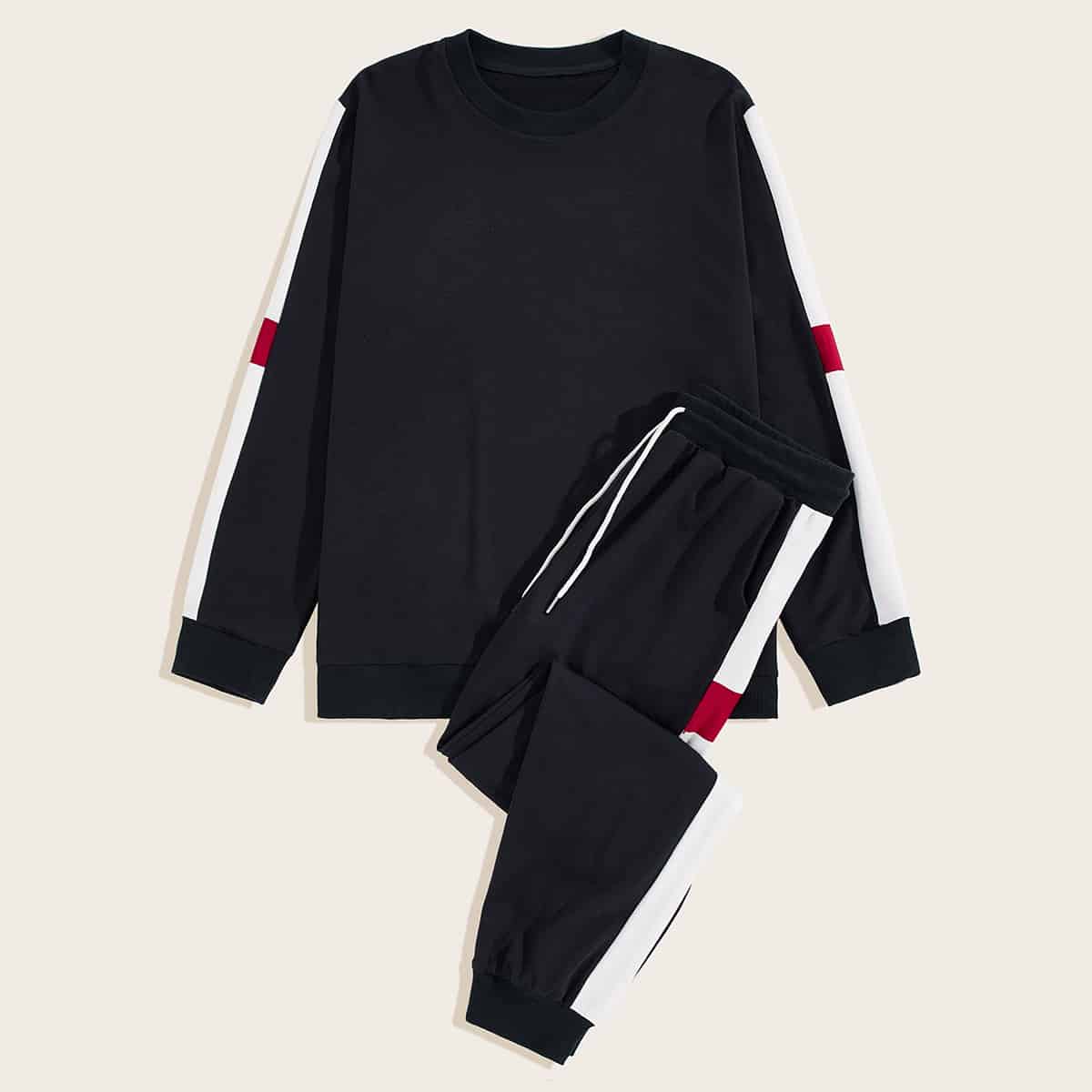 

Guys Side Contrast Drawstring Tracksuit, Navy