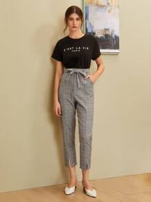 Camiseta gráfica con slogan - Negro - Ver 3