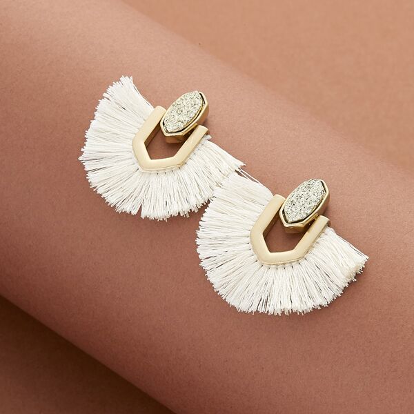 

Druzy Stone Fringe Detail Stud Back Earrings