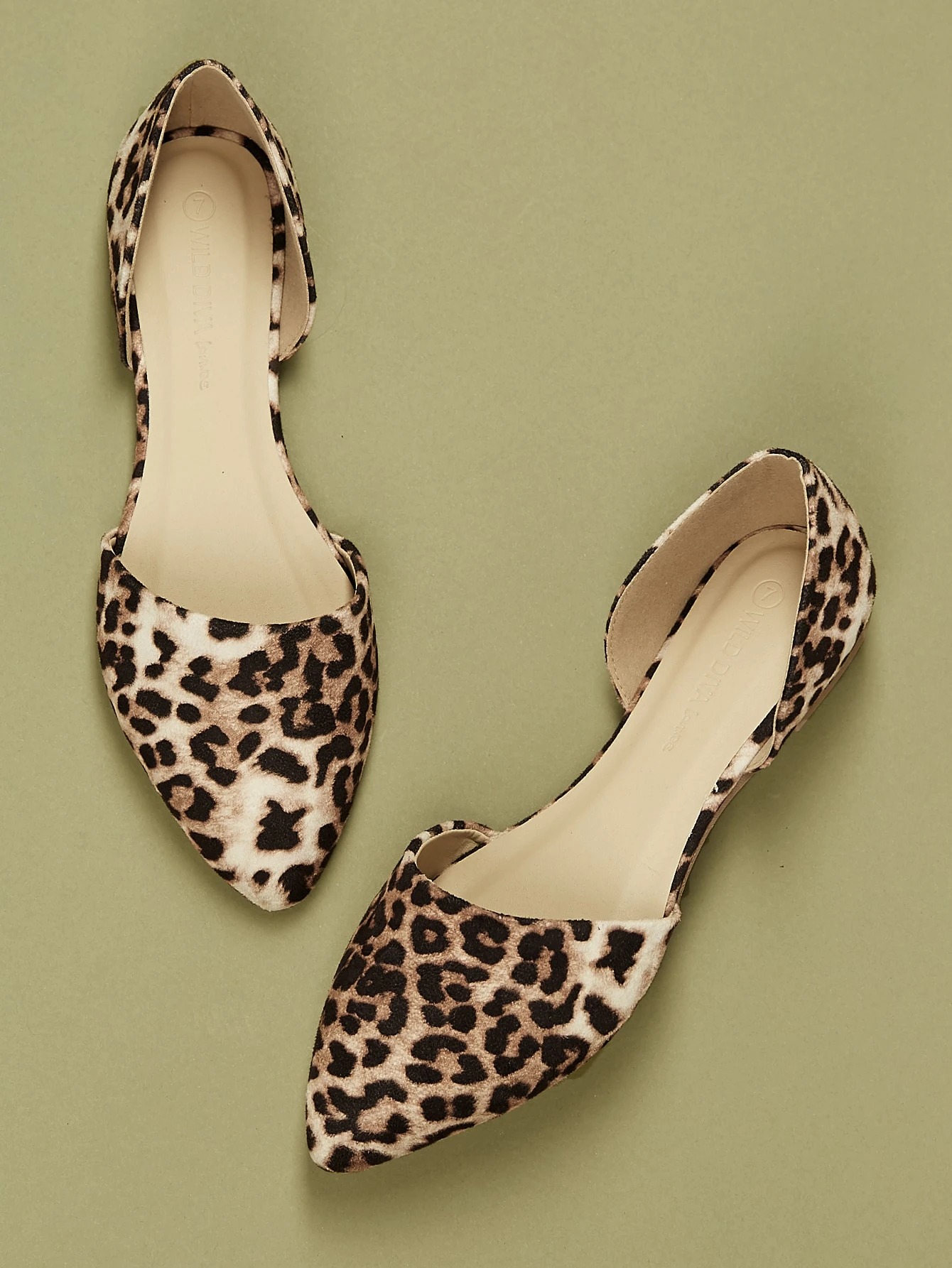 leopard cut out flats