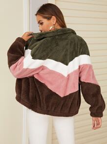 جاكيت تيدي نمط شارة الرتبة بألوان متجانسة - متعدد الألوان - مشاهدة 2