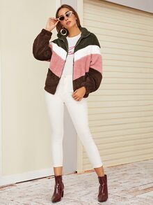 جاكيت تيدي نمط شارة الرتبة بألوان متجانسة - متعدد الألوان - مشاهدة 3