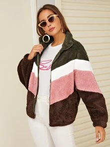 جاكيت تيدي نمط شارة الرتبة بألوان متجانسة - متعدد الألوان - مشاهدة 4