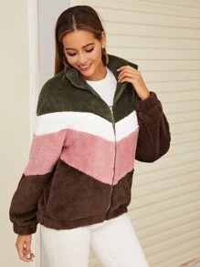 جاكيت تيدي نمط شارة الرتبة بألوان متجانسة - متعدد الألوان - مشاهدة 5