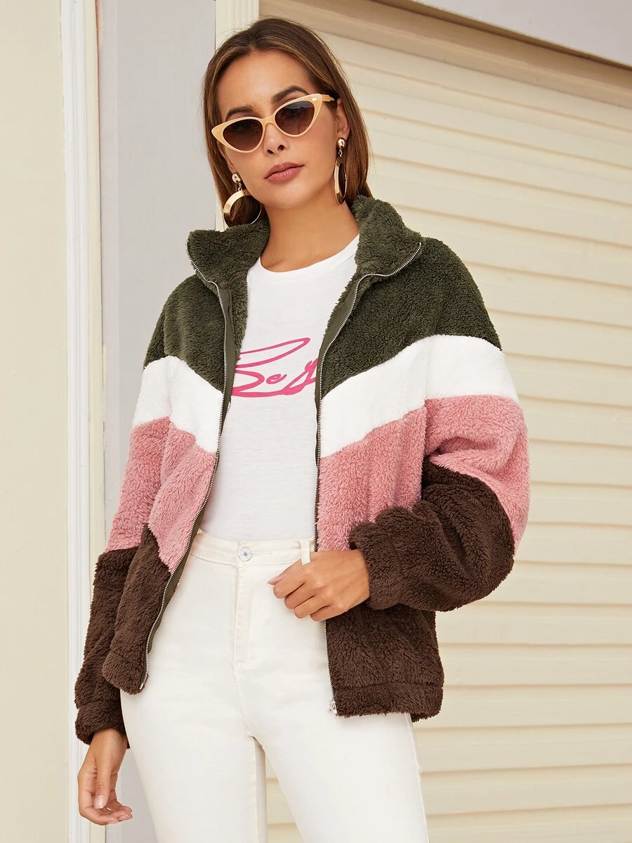 جاكيت تيدي نمط شارة الرتبة بألوان متجانسة - متعدد الألوان - مشاهدة 1