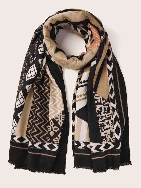 echarpe motif leopard