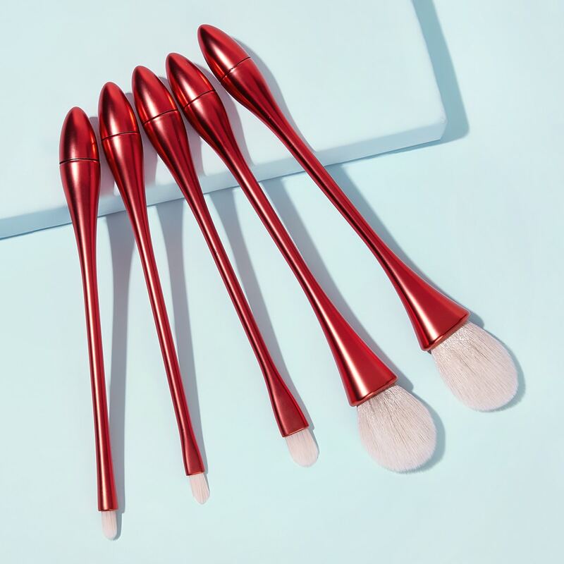 

Small Waist Handle Makeup Brush 5pcs, Multicolor