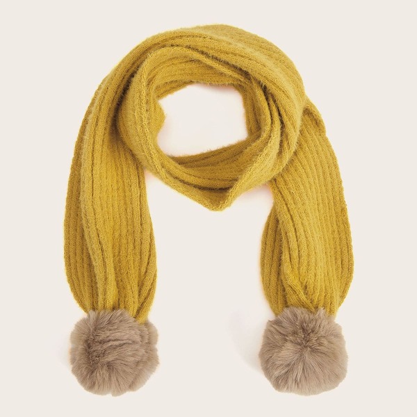 

Toddler Kids Pom Pom Decor Scarf