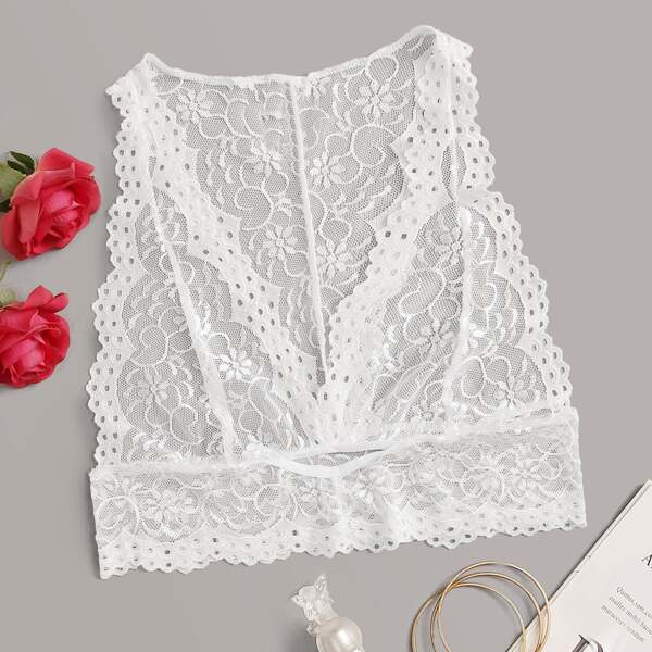 

Floral Lace Sheer Bralette