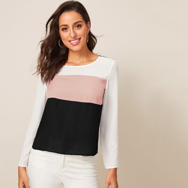 

Cut And Sew Top, Multicolor