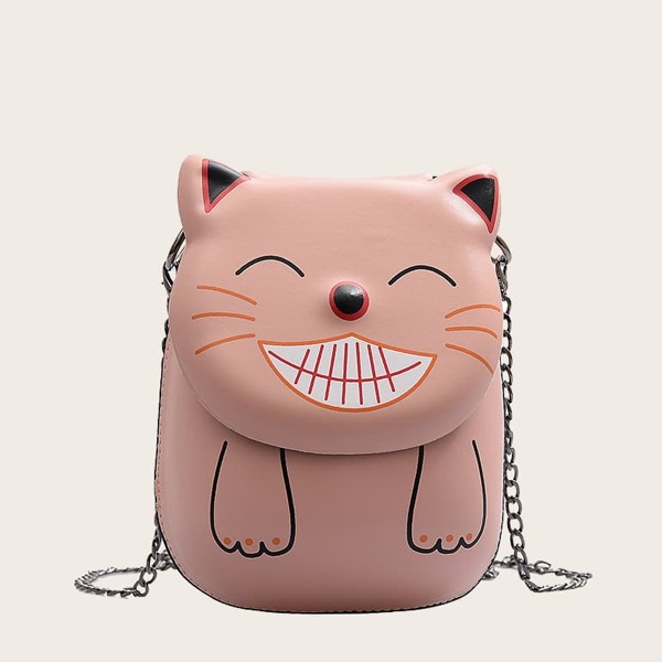 

Girls Cat Design Chain Crossbody Bag