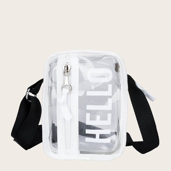 

Kids Letter Graphic Clear Crossbody Bag