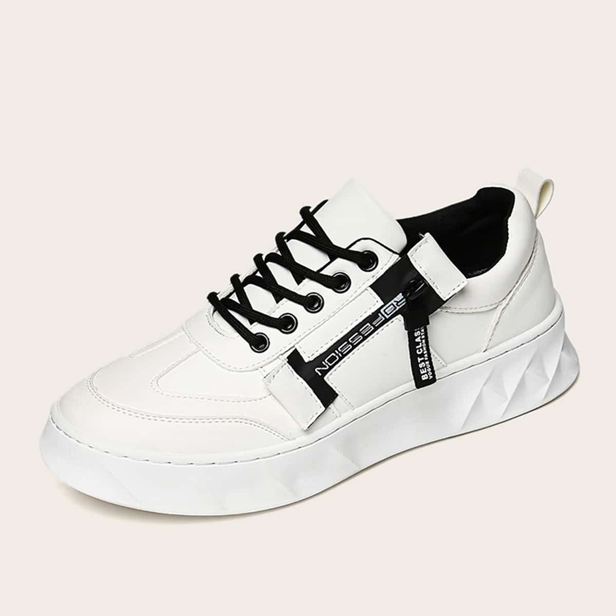

Guys Lace-up Front Low Top Sneakers, White